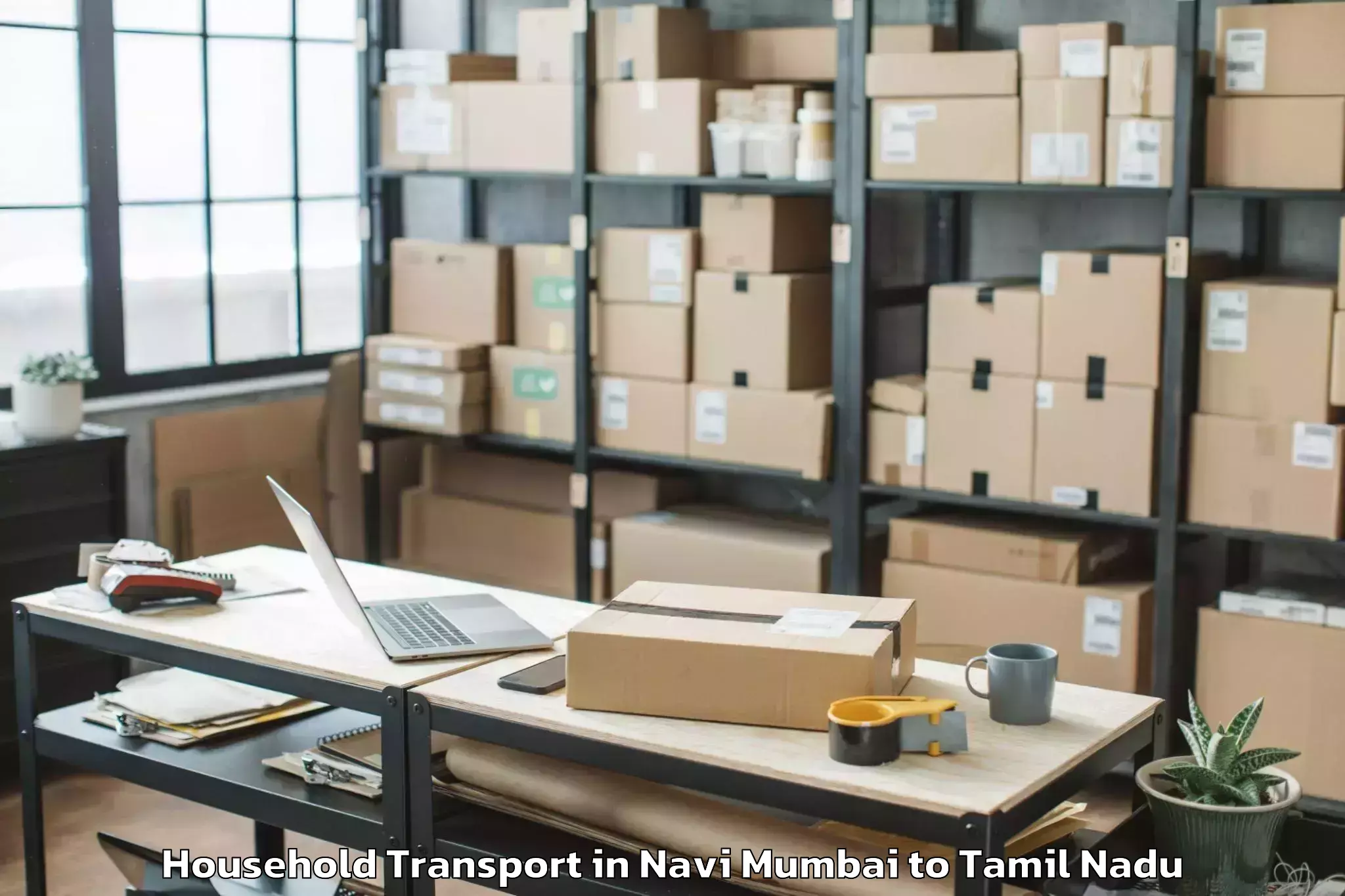 Top Navi Mumbai to Arumbavur Household Transport Available